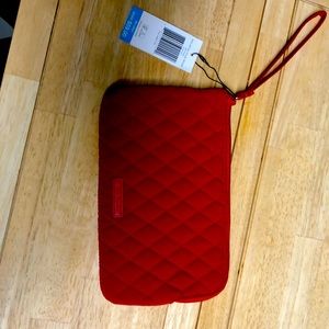 Vera Bradley Microfiber All-Day Simple Wristlet. 9x5 1/2 Tango Red.  Brand New
